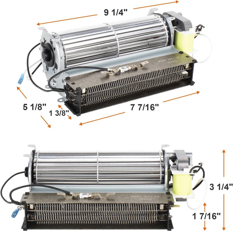 DELSbbq Fireplace Fan Blower with Heating Element for Twin Star Electric Fireplace, Replacement for Heat Surge, Real Flame Twinstar Electric Fireplace - Image 2